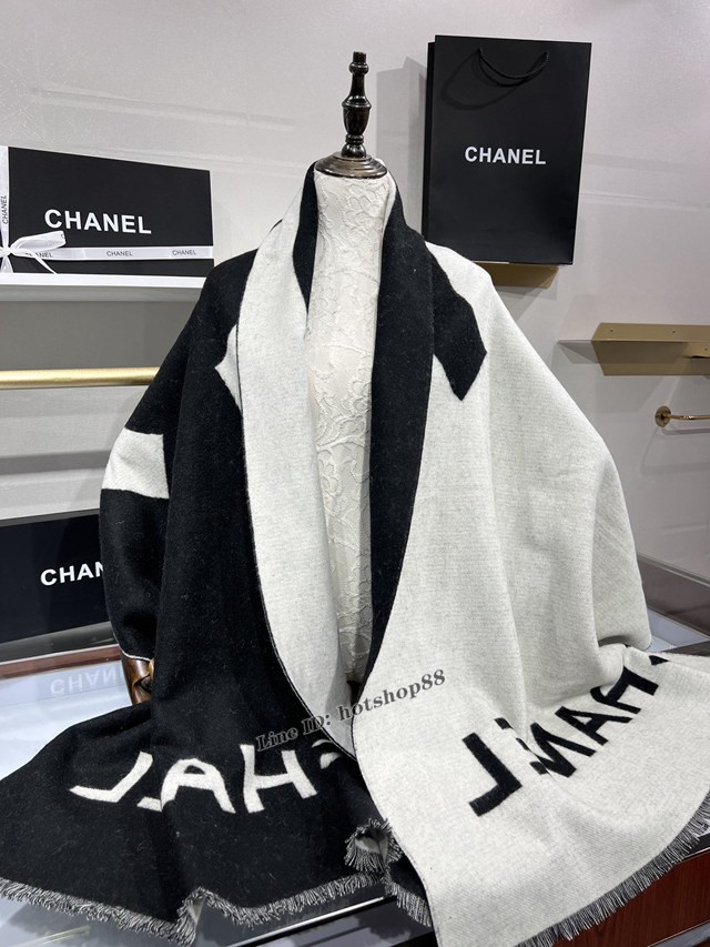 CHANEL專門店新款香奈兒尾單經典款羊絨披肩圍巾 mmyj1284